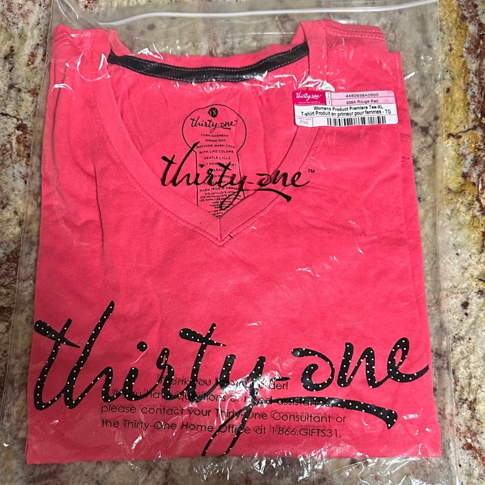 Thirty-One Vivid Pink Tee